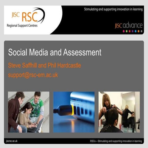 Social media and assessment slideshare version (7 mar 13)