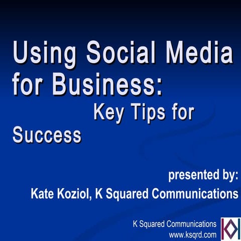 Social Media And Business