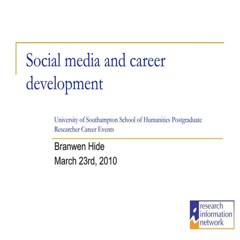Social Media And Career Development