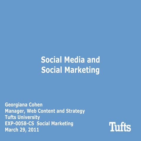 Social Media and Social Marketing