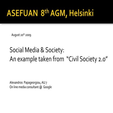 Social Media And Civil Society