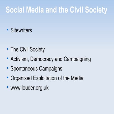 Social media and civil society