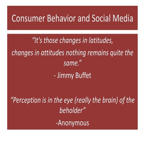 Social media and consumer behavior mulzoff