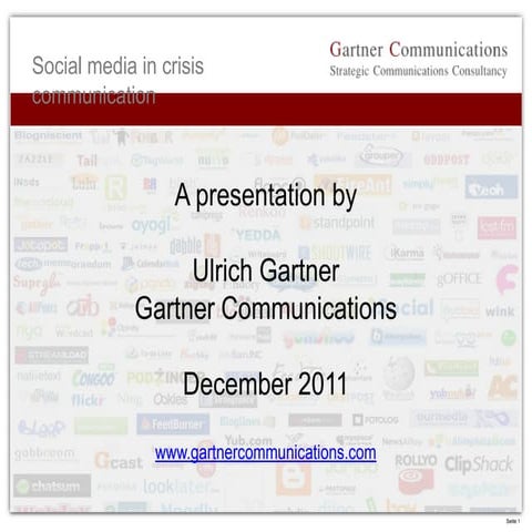 Social media and crisis communication
