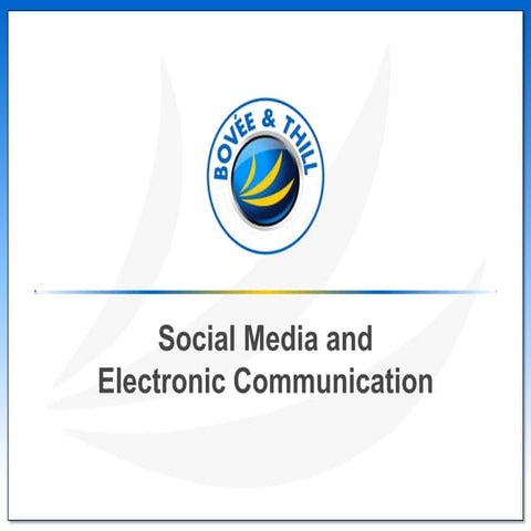 Social Media and Electronic Communication--Classroom Edition