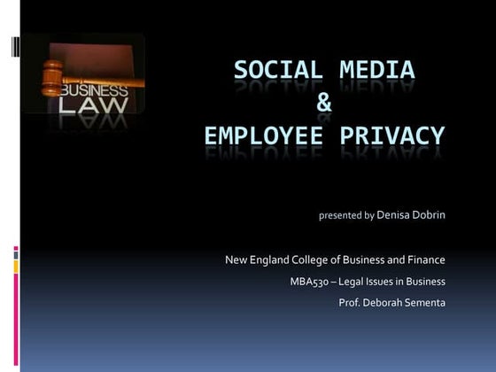 Social media and employee privacy