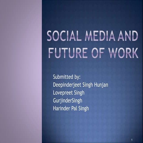 Social media and future of work