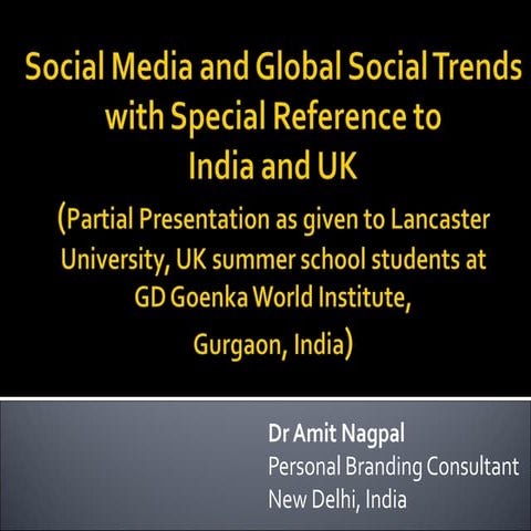 Social Media and Global Social Trends | PPT