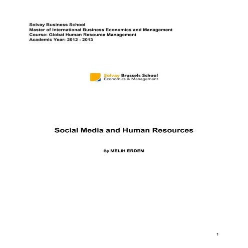 Social media and human resources