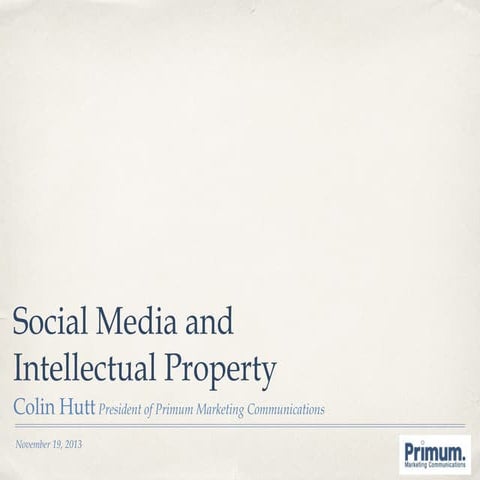Social Media and Intellectual Property