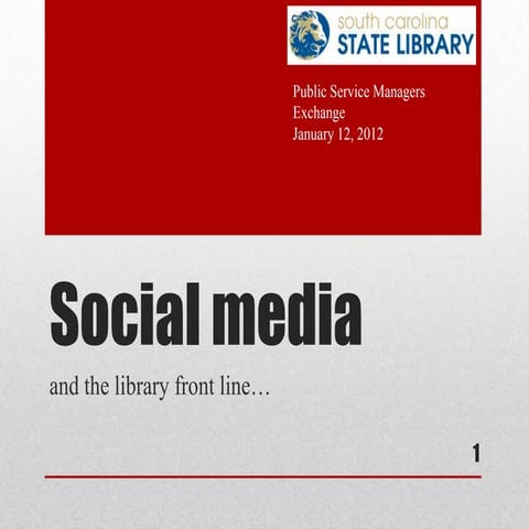 Social media and library front line staff