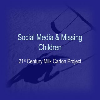 Social media and missing children 2014
