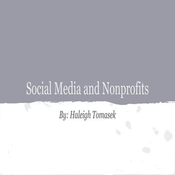 Social media and nonprofits