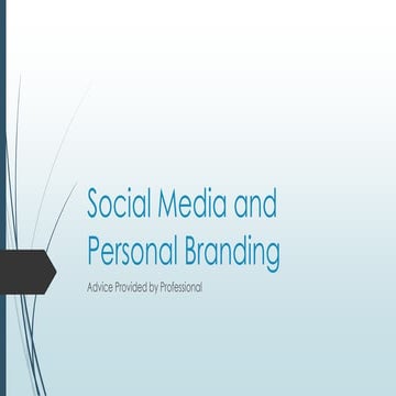 Social media and personal branding