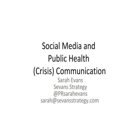 Social Media And Public Health Communication (no formatting)