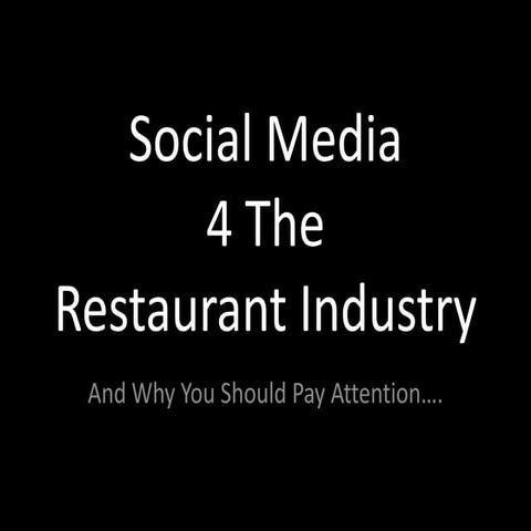 Social media and restaurants