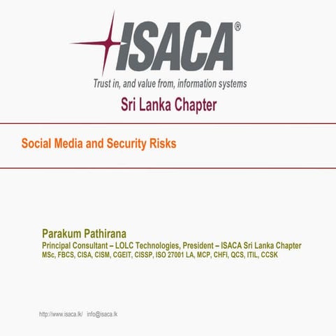 Social media and Security risks