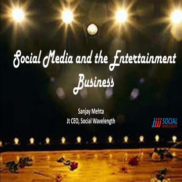 Social media and the entertainment business