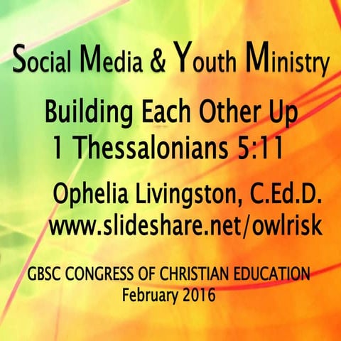 Social Media and Youth Ministry