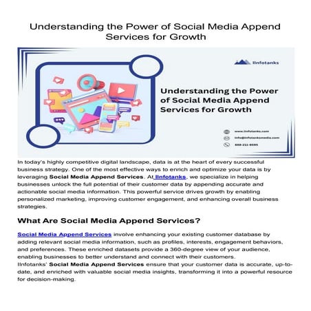 Power of Social Media Append Services for Growth | PDF