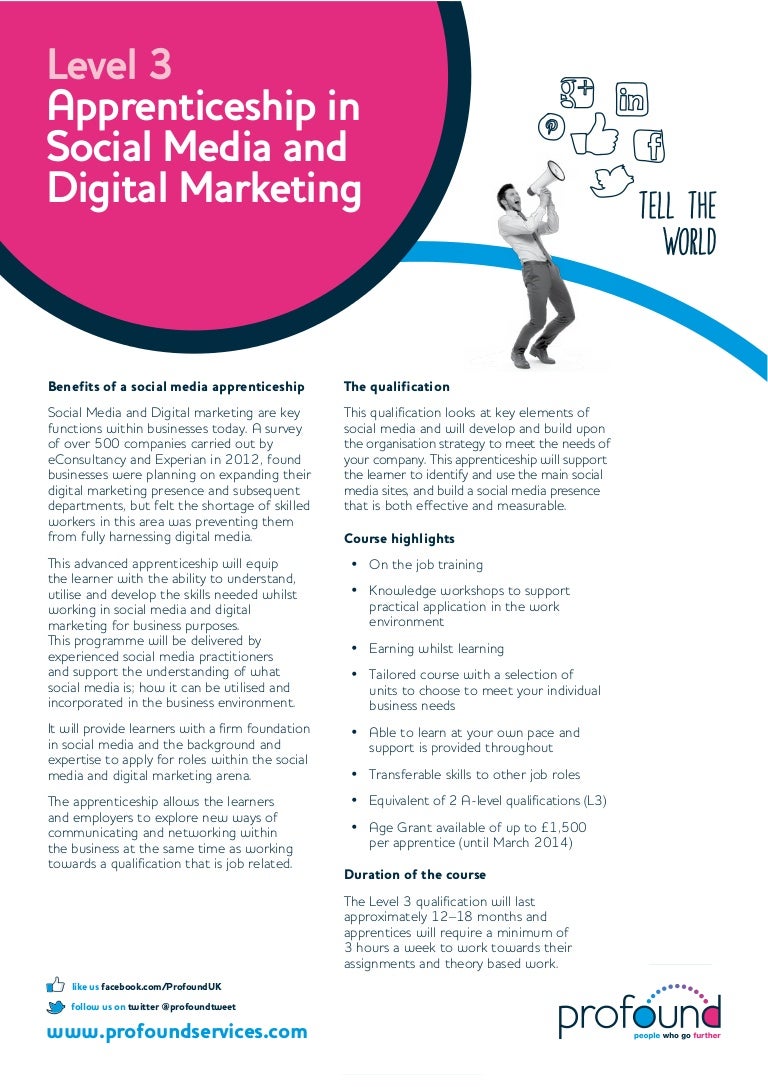 Social media apprenticeships