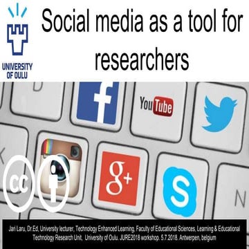 Social media as a tool for researchers