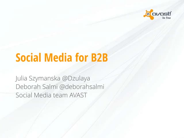 Social Media for B2B: introduction 