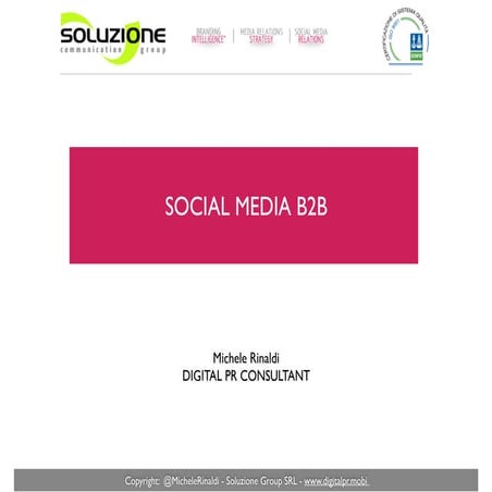 Social Media B2B: Inbound marketing e digital pr 