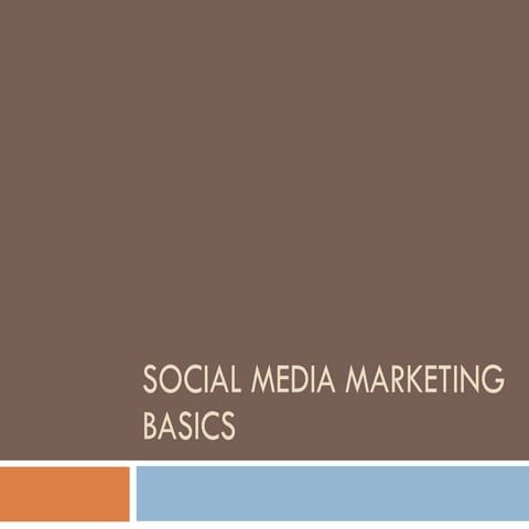 Social media basics workshop