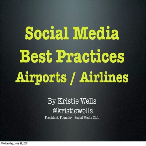Social Media Best Practices for the Airline Industry