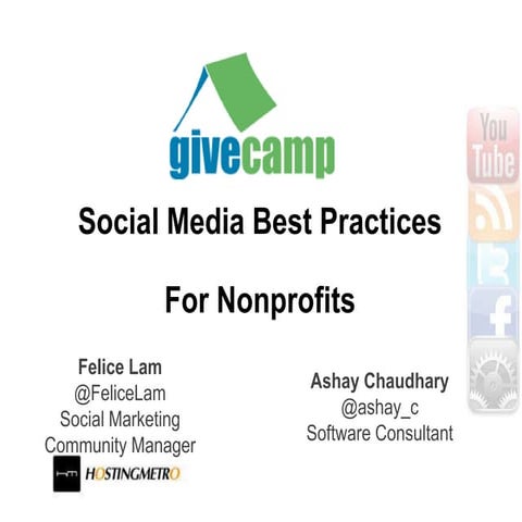 Social Media Best Practices for Non Profits