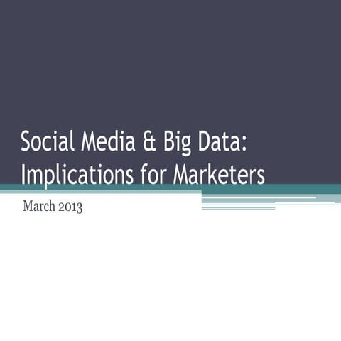 Social media & big data