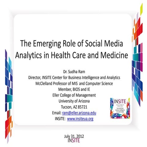 Emerging Role of Social Media Analytics in Health Care and BioMedical Research