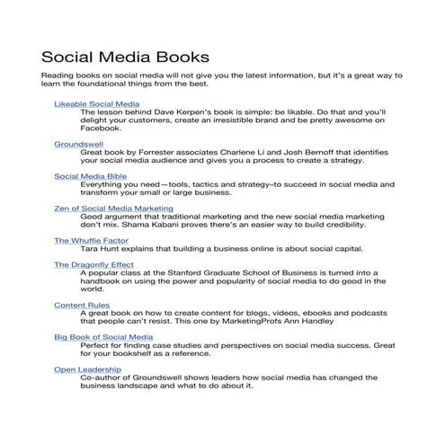 Social media books
