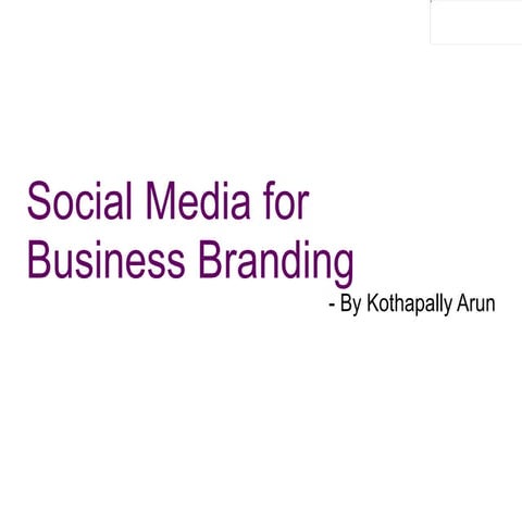 Social media branding