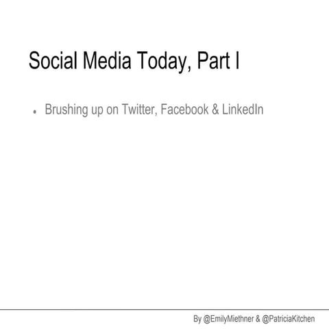 Social Media Brush Up from Columbia University's Social Media Weekend