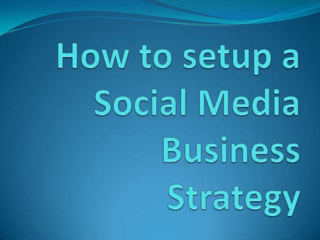 Social media business strategy