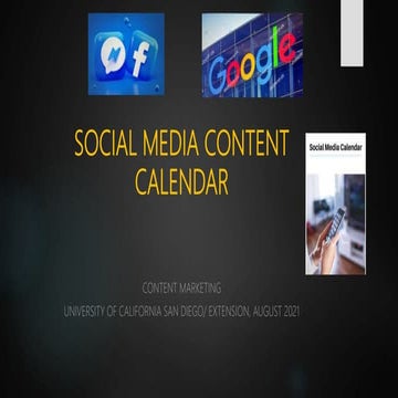 Social media calendar