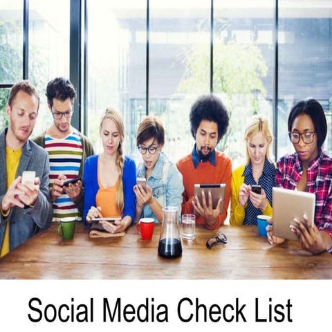 Social Media Check List