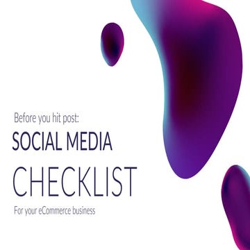 eCommerce Social media checklist presentation