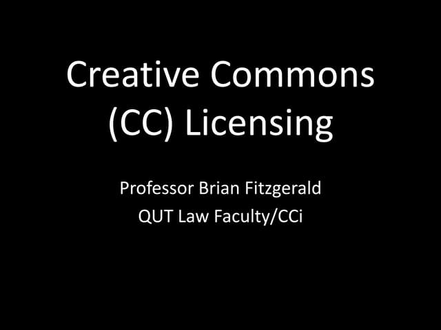 Creative Commons Licensing and Social Media