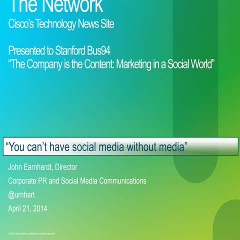 Social media comms   stanford piovesan - april 2014