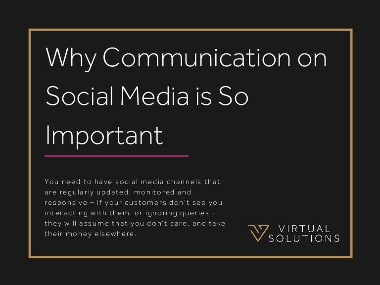 Why Communication on Social Media is So Important