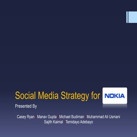 Social media strategy for Nokia