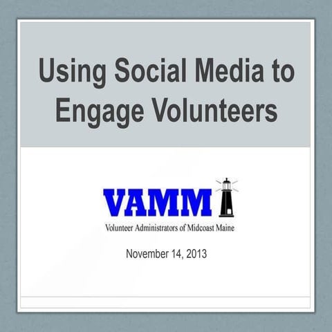 11.14.13 Social Media for Volunteers presentation