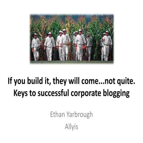 Keys to Succesful Corporate Blogging