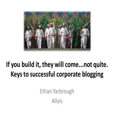 Keys to Succesful Corporate Blogging