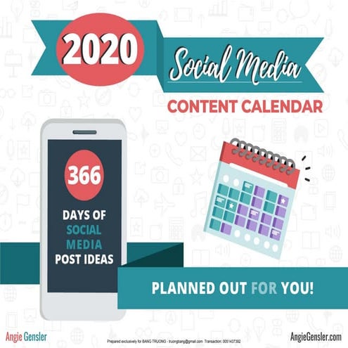 Social media content 2020