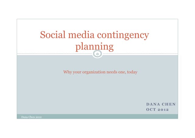 Social media contingency