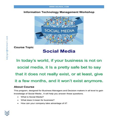 Social media course outlook